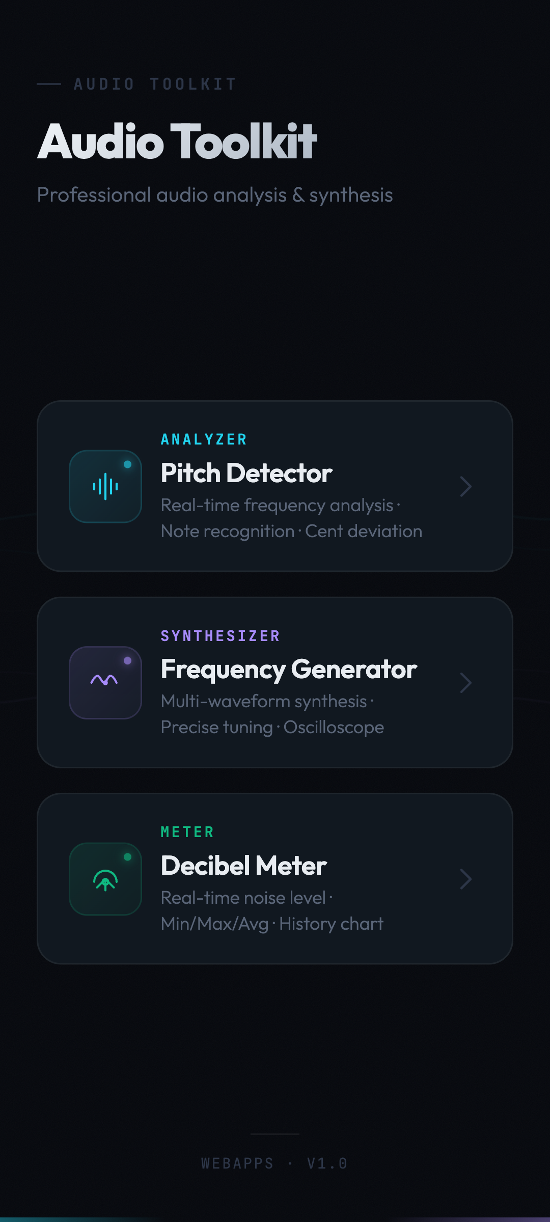 Audio Toolkit launcher