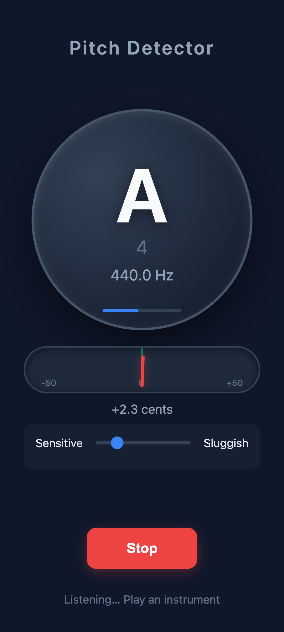 Audio Toolkit pitch detector
